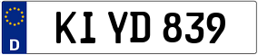 Trailer License Plate